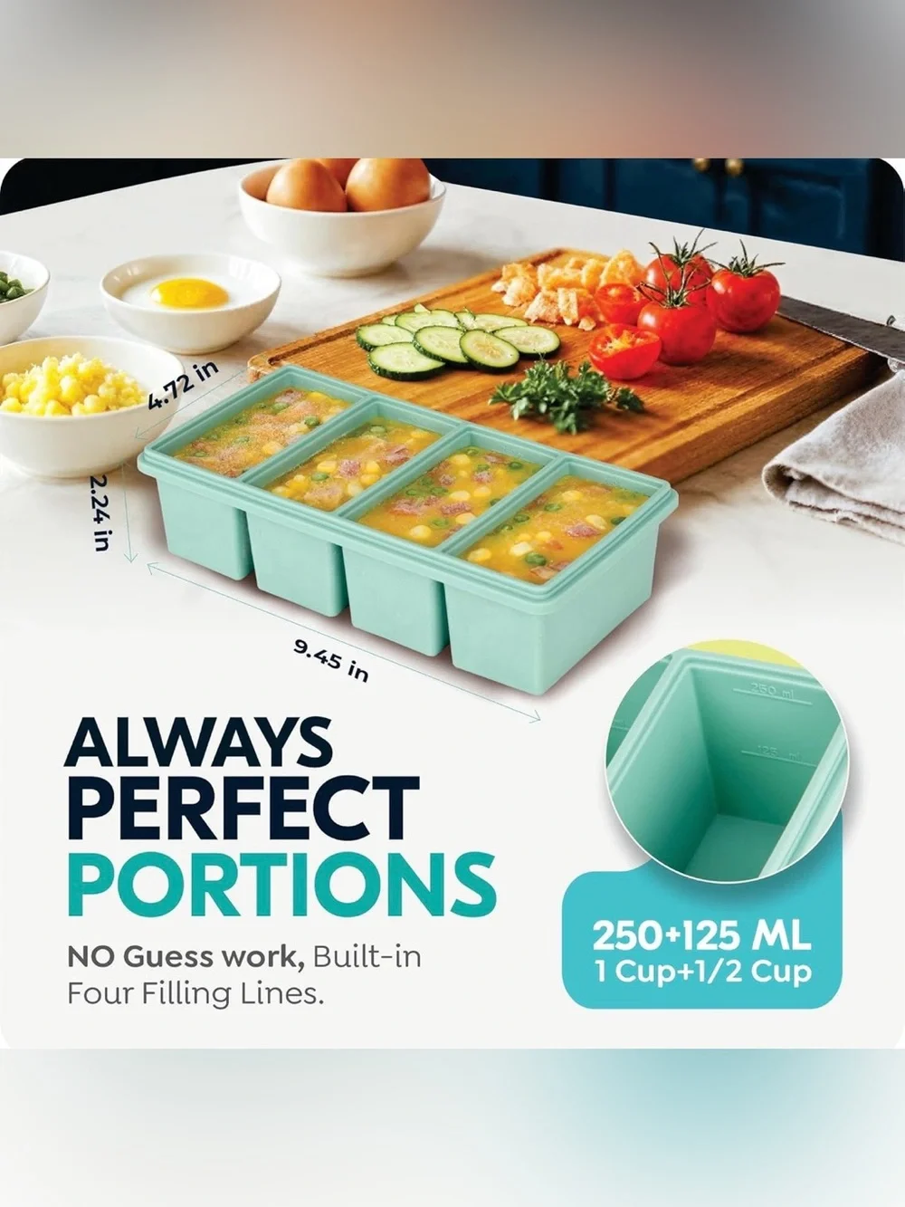 🇺🇸Firm Price🇺🇸NWOT 2 Silicone Soup Freezer Molds with Lids